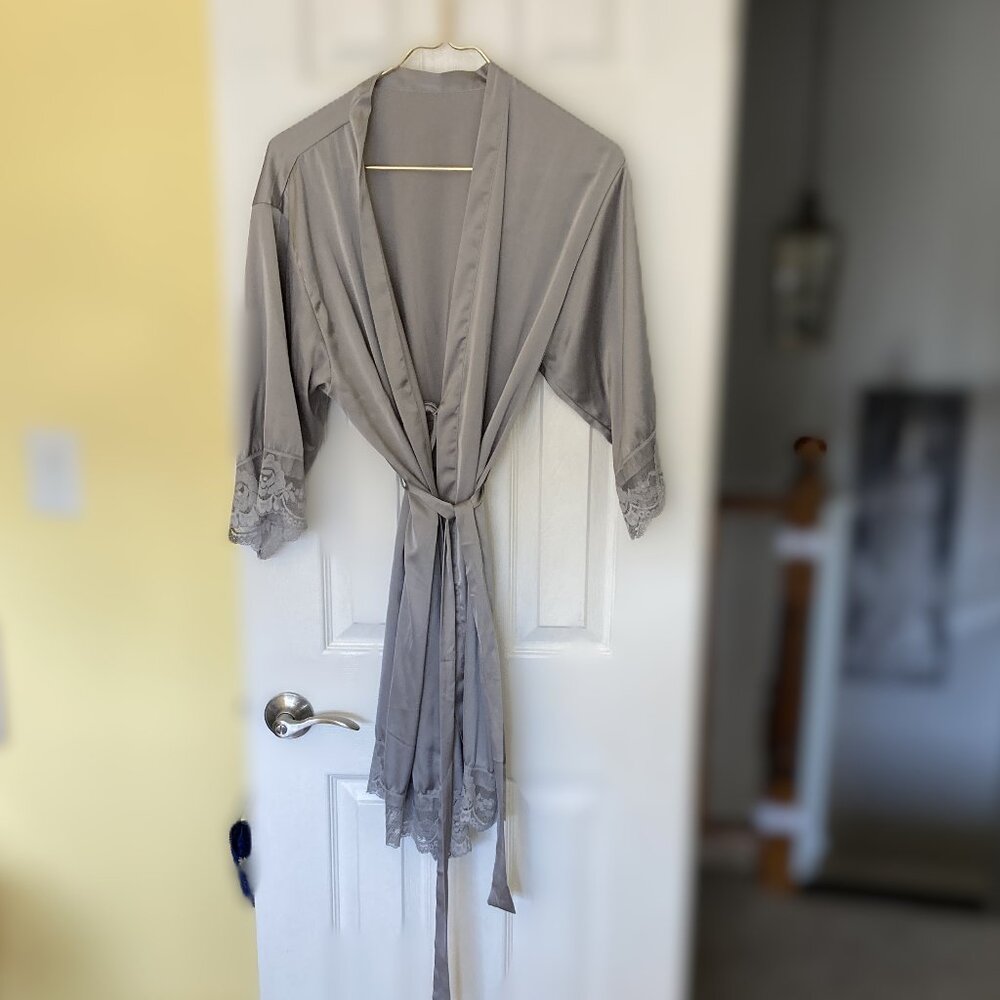 Silky Gray Robe